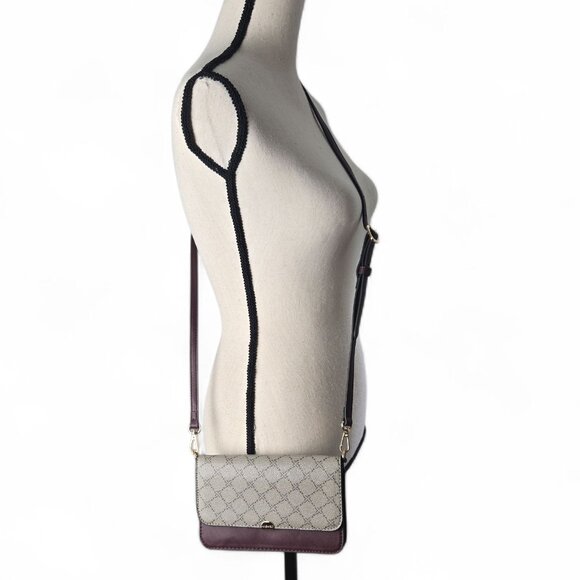 Nine West Gray Burgundy Phone Wallet Crossbody Bag NWOT - Picture 7 of 7